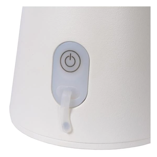 Lucide LA DONNA - Lámpara de mesa Dentro/Fuera Recargable - Batería/acumulador - Ø 19,7 cm - LED Regul. - 1x2W 2700K - IP54 - 3 StepDim - Blanco - DETAIL 5